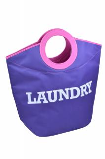 Textilní koš na prádlo LAUNDRY lila