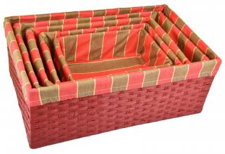 Úložný box červený Rozměry (cm): 22x15, v. 8