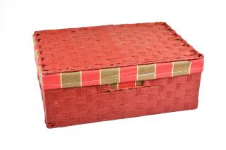 Úložný box s víkem červený Rozměry (cm): 26x18, v. 10