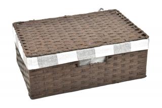 Úložný box s víkem hnědý Rozměry (cm): 48x30, v. 17