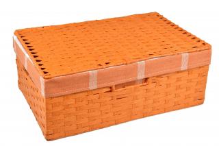 Úložný box s víkem oranžový Rozměry (cm): 30x21, v. 11