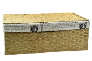 Úložný box s víkem s látkou PARIS Rozměry (cm): 36x24, v. 13