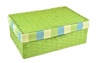Úložný box s víkem zelený Rozměry (cm): 26x18, v. 10