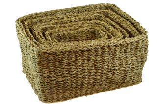 Úložný box z mořské trávy s průhmaty Rozměry (cm): 22x15, v. 12