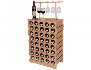 Domácí vinotéka 652 - Dřevěná vinotéka na 40 lahví vína (Bez povrchové úpravy)