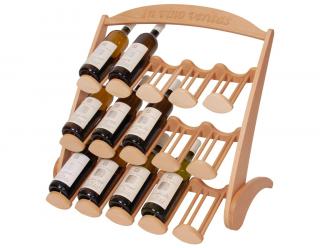 Stojan na víno 605 - Dřevěný stojan na 15 lahví vína