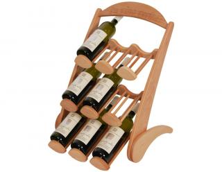 Stojan na víno 608 - Dřevěný stojan na 9 lahví vína