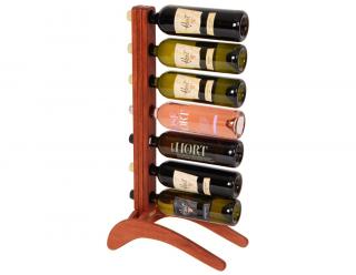 Stojan na víno 612 - Dřevěný stojan na 7 lahví vína (Mořeno barvou tmavý mahagon)