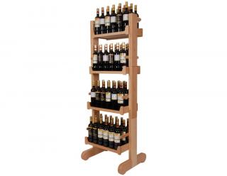 Stojan na víno 654 - Dřevěný stojan na 72 lahví vína (Bez povrchové úpravy)