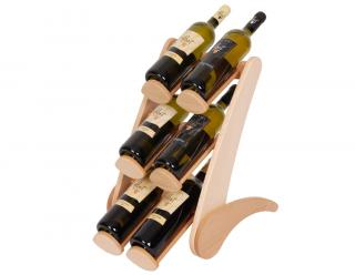 Stojan na víno 659 - Dřevěný stojan na 6 lahví vína (Bez povrchové úpravy)