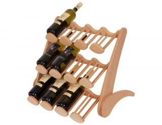 Stojan na víno 661 - Dřevěný stojan na 12 lahví vína (Bez povrchové úpravy)