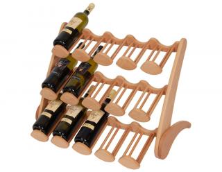 Stojan na víno 662 - Dřevěný stojan na 15 lahví vína (Bez povrchové úpravy)