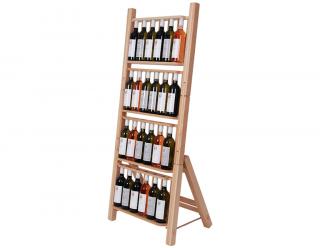 Stojan na víno 667 - Dřevěný stojan na 24 lahví vína (Bez povrchové úpravy)