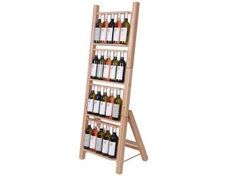 Stojan na víno 668 - Dřevěný stojan na 20 lahví vína (Bez povrchové úpravy)