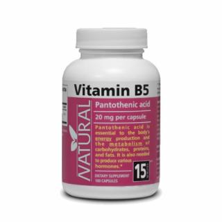 Vitamín B5 - kyselina pantothenová 20 mg, 100 kapslí