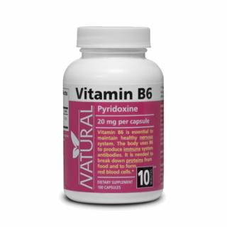 Vitamín B6 - pyridoxin 20 mg, 100 kapslí