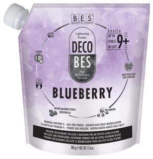 BES Decobes Blueberry 9+ Gentle 500g - melír s anti-yellow efektem pro bílou blond