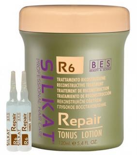 BES Silkat R6 Repair Tonus Lotion 12x10ml - keratinové tonikum pro velmi poškozené vlasy