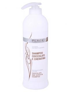 BLACK Chocolate And Keratin Shampoo keratinový šampon na poškozené vlasy 500ml
