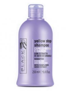 BLACK Yellow Stop Shampoo 250ml - šampon pro melírované a šedivé vlasy