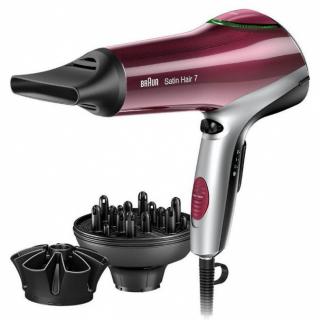 BRAUN HD 770 SatinHair 7 Colour Saver Hair Dryer fén na barvené vlasy 2000W - červený