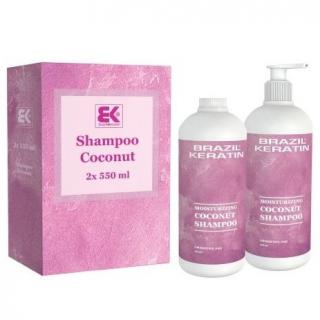 BRAZIL KERATIN Shampoo Coco čistící a hloubkově regenerující keratinový šampon 2x550ml