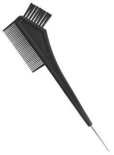 DUKO Pomůcky Kadeřnický štětec na barvení vlasů s hřebínkem a kovovým háčkem 21cm