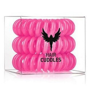 HH SIMONSEN Hair Cuddles Pink 3ks - spirálové gumičky do vlasů - růžové