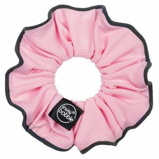 INVISIBOBBLE SPRUNCHIE Pink Mantra - Látková gumička do vlasů - růžová s černým okrajem