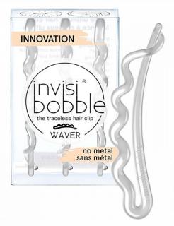 INVISIBOBBLE Waver Crystal Clear 3ks - Sponky na vlasy ve tvaru vlny - průhledné čiré