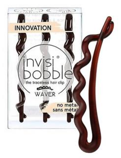 INVISIBOBBLE Waver Pretty Dark 3ks - Sponky na vlasy ve tvaru vlny - hnědé
