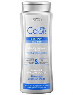 JOANNA Ultra Color Silver Platin Shampoo 400ml - stříbrný šampon pro platinovou blond