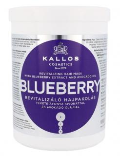KALLOS KJMN Blueberry Hair Mask 1000ml - maska a chemicky poškozené vlasy