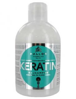 KALLOS KJMN Keratin Shampoo 1000ml - regenerační keratinový šampon na suché vlasy