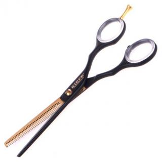KIEPE Professional Luxury Series 2447 5,5´ Black Gold - efilační nůžky na vlasy - černo zlaté