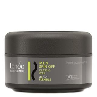LONDA Professional Men Spin Off Classic Wax 75ml - klasický vosk na vlasy pro pružné zpevnění