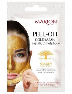 MARION Face Gold Mask Metalic Peel-Off Hyaluronic Acid 6g - odlupovací pleťová maska