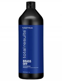MATRIX Total Results Brass Off Silver Shampoo 1000ml - šampon pro blond a melírované vlasy