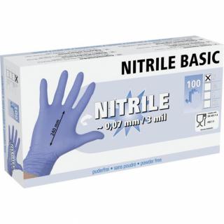 NITRILE BASIC Blu L Nitrilové rukavice pro vícenásobné použití 100ks modré - velikost Large