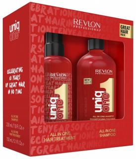 REVLON Uniq One PACK All In One Treatment 150ml + All In One Shampoo 230ml - dárková sada