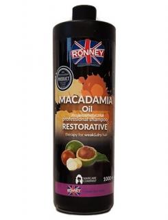 RONNEY Macadamia Oil Shampoo 1000ml - šampon pro slabé a suché vlasy