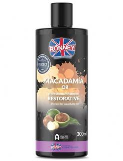 RONNEY Macadamia Oil Shampoo 300ml - šampon pro slabé a suché vlasy