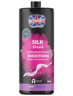 RONNEY Silk Sleek Shampoo 1000ml - šampon pro tenké a suché vlasy