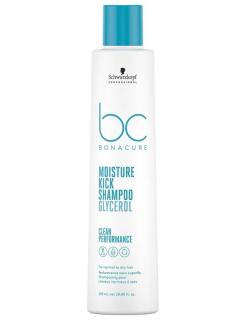 SCHWARZKOPF BC Moisture Kick Shampoo 250ml - šampon pro suché vlnité a trvalené vlasy