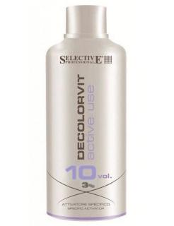 SELECTIVE Professional 3% (10vol) Decolorvit Active Use  - emulzní peroxid anti-yellow 750ml