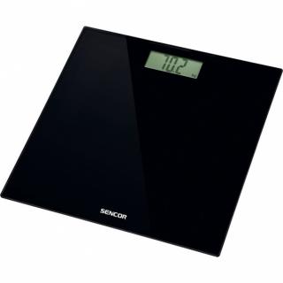 SENCOR SBS 2300BK Black Elegant Glass Scale - osobní váha, černý skleněný povrch