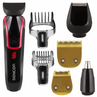 SENCOR SHP 6201RD Men´s Electric Clipper Set - pánský zastřihovač 6 nástavců