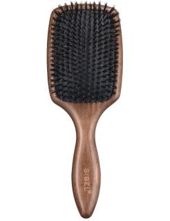 SIBEL Decopad L Plochý dřevněný kartáč na vlasy s kančími štětinami - 250x85mm