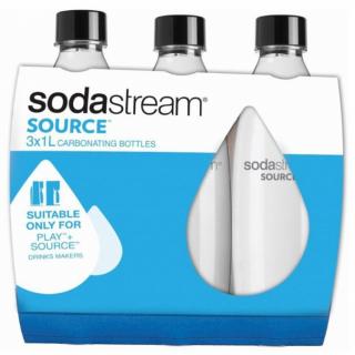 SODASTREAM Source Play Tri-Pack 1l Black náhradní plastové láhve na sodu - 3ks