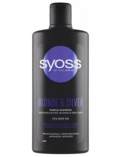 SYOSS Professional Blonde And Silver Purple Shampoo 440ml - pro melírované, bílé a šedivé vlasy